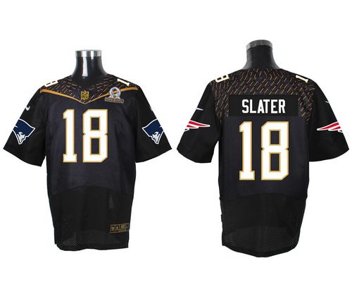 Nike Patriots #18 Matt Slater Black 2016 Pro Bowl Men's Stitched NFL Elite Jersey Nike Patriots #18 Matt Slater Black 2016 Pro Bowl Men's Stitched NFL Elite Jersey