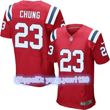 Nike Patriots #23 Patrick Chung Red Alternate Men's Stitched NFL Elite Jersey Nike Patriots #23 Patrick Chung Red Alternate Men's Stitched NFL Elite Jersey