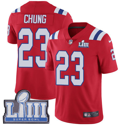 Nike Patriots #23 Patrick Chung Red Alternate Super Bowl LIII Bound Youth Stitched NFL Vapor Vapor Untouchable Limited Jersey