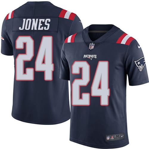 Nike Patriots #24 Cyrus Jones Navy Blue Men's Stitched NFL Limited Rush Jersey Nike Patriots #24 Cyrus Jones Navy Blue Men's Stitched NFL Limited Rush Jersey