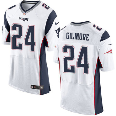 Nike Patriots #24 Stephon Gilmore White Men's Stitched NFL Elite Jersey