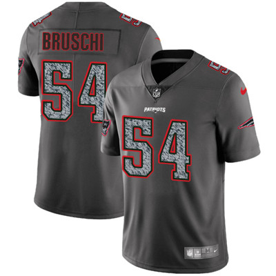 Nike Patriots #54 Tedy Bruschi Gray Static Men's NFL Vapor Untouchable Game Jersey