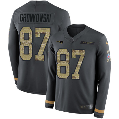 Nike Patriots #87 Rob Gronkowski Anthracite Salute to Service Youth Nike Patriots #87 Rob Gronkowski Anthracite Salute to Service Youth