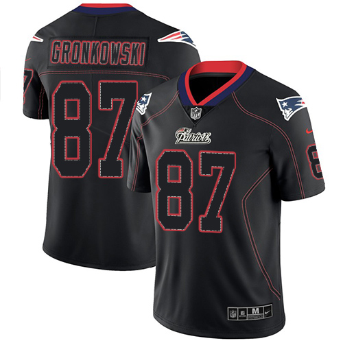 Nike Patriots #87 Rob Gronkowski Lights Out Black Men's Stitched NFL Limited Rush Jersey Nike Patriots #87 Rob Gronkowski Lights Out Black Men's Stitched NFL Limited Rush Jersey