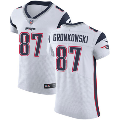 Nike Patriots #87 Rob Gronkowski White Men's Stitched NFL Vapor Untouchable Elite Jersey Nike Patriots #87 Rob Gronkowski White Men's Stitched NFL Vapor Untouchable Elite Jersey