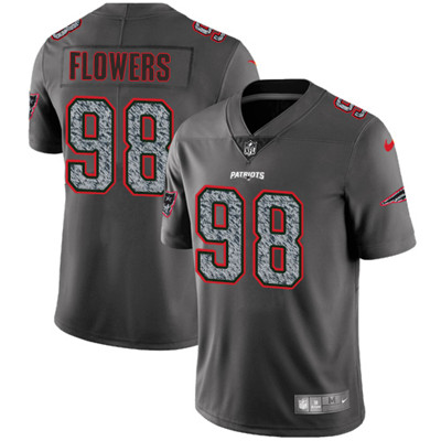 Nike Patriots #98 Trey Flowers Gray Static Men's NFL Vapor Untouchable Game Jersey