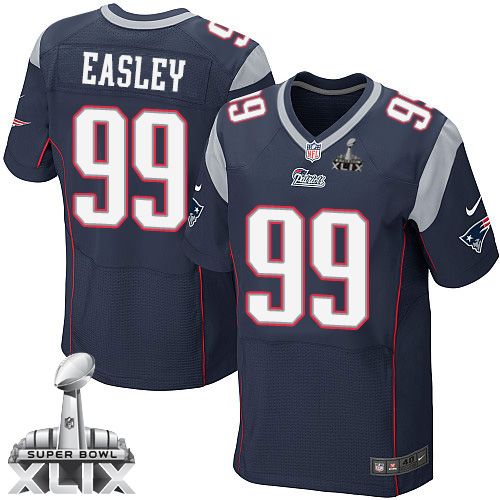 Nike Patriots #99 Dominique Easley Navy Blue Team Color Super Bowl XLIX Men's Stitched NFL Elite Jersey