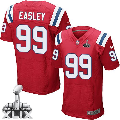 Nike Patriots #99 Dominique Easley Red Alternate Super Bowl XLIX Men's Stitched NFL Elite Jersey