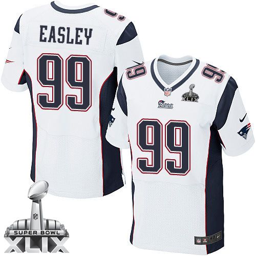 Nike Patriots #99 Dominique Easley White Super Bowl XLIX Men's Stitched NFL Elite Jersey