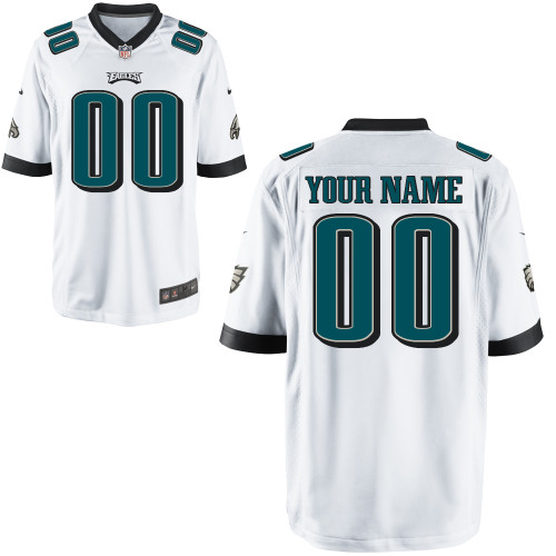 Nike Philadelphia Eagles Youth Customized Game White Jersey