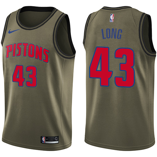 Nike Pistons #43 Grant Long Green Salute to Service NBA Swingman Jersey Nike Pistons #43 Grant Long Green Salute to Service NBA Swingman Jersey