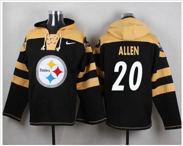 Nike Pittsburgh Steelers #20 Will Allen Black Player Pullover NFL Hoodie