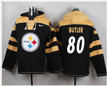 Nike Pittsburgh Steelers #80 Jack Butler Black Player Pullover NFL Hoodie