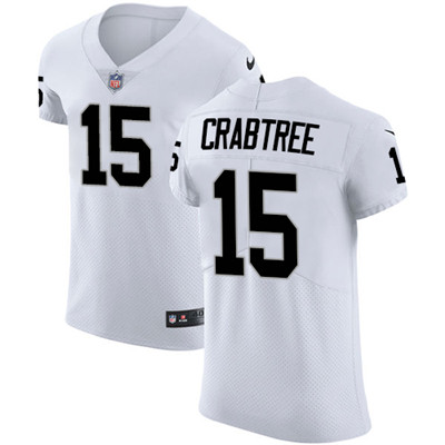 Nike Raiders #15 Michael Crabtree White Men's Stitched NFL Vapor Untouchable Elite Jersey Nike Raiders #15 Michael Crabtree White Men's Stitched NFL Vapor Untouchable Elite Jersey