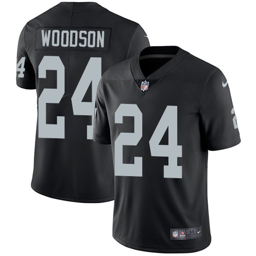 Nike Raiders #24 Charles Woodson Black Team Color Men's Stitched NFL Vapor Untouchable Limited Jersey Nike Raiders #24 Charles Woodson Black Team Color Men's Stitched NFL Vapor Untouchable Limited Jersey
