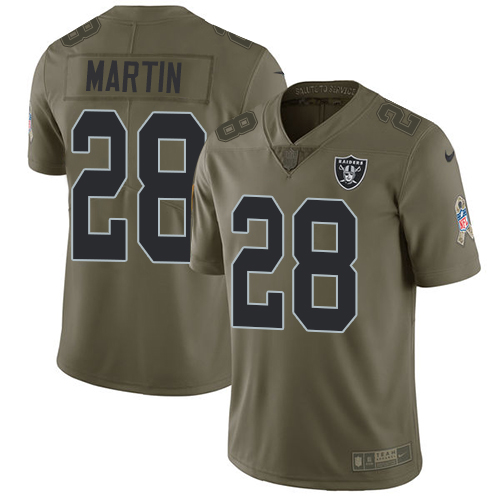 Nike Raiders #28 Doug Martin Olive Men's Stitched NFL Limited 2017 Salute To Service Jersey Nike Raiders #28 Doug Martin Olive Men's Stitched NFL Limited 2017 Salute To Service Jersey