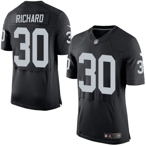 Nike Raiders #30 Jalen Richard Black Team Color Men's Stitched NFL New Elite Jersey Nike Raiders #30 Jalen Richard Black Team Color Men's Stitched NFL New Elite Jersey