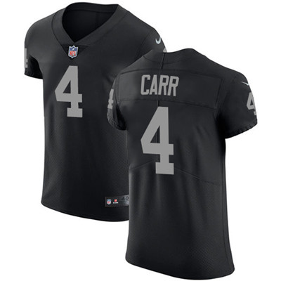 Nike Raiders #4 Derek Carr Black Team Color Men's Stitched NFL Vapor Untouchable Elite Jersey Nike Raiders #4 Derek Carr Black Team Color Men's Stitched NFL Vapor Untouchable Elite Jersey