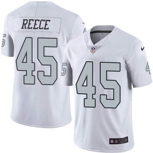 Nike Raiders #45 Marcel Reece White Men's Stitched NFL Limited Rush Jersey Nike Raiders #45 Marcel Reece White Men's Stitched NFL Limited Rush Jersey
