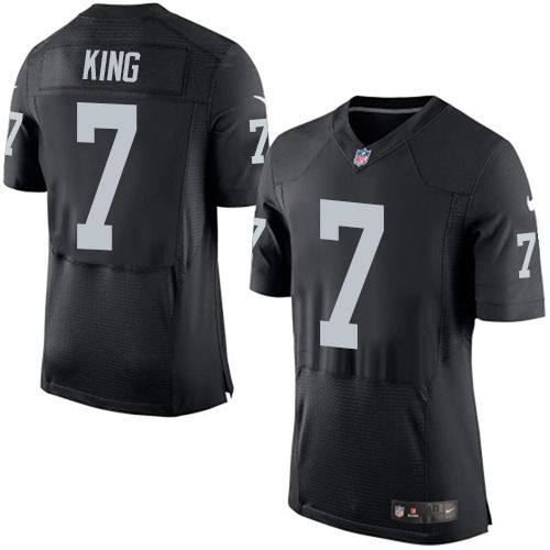 Nike Raiders #7 Marquette King Black Team Color Men's Stitched NFL New Elite Jersey Nike Raiders #7 Marquette King Black Team Color Men's Stitched NFL New Elite Jersey