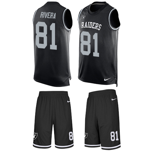Nike Raiders #81 Mychal Rivera Black Team Color Men's Stitched NFL Limited Tank Top Suit Jersey Nike Raiders #81 Mychal Rivera Black Team Color Men's Stitched NFL Limited Tank Top Suit Jersey