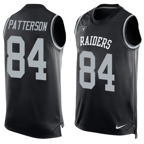 Nike Raiders #84 Cordarrelle Patterson Black Team Color Men's Stitched NFL Limited Tank Top Jersey Nike Raiders #84 Cordarrelle Patterson Black Team Color Men's Stitched NFL Limited Tank Top Jersey