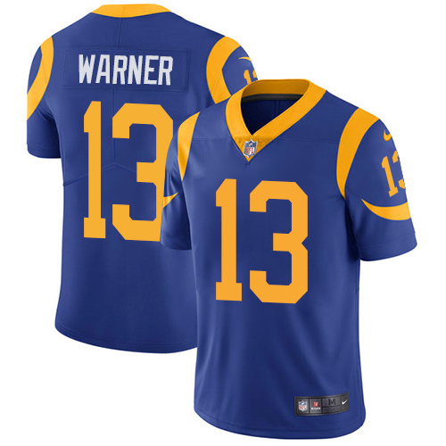 Nike Rams #13 Kurt Warner Royal Blue Alternate Men's Stitched NFL Vapor Untouchable Limited Jersey Nike Rams #13 Kurt Warner Royal Blue Alternate Men's Stitched NFL Vapor Untouchable Limited Jersey