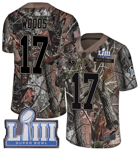 Nike Rams #17 Robert Woods Camo Super Bowl LIII Bound Men's Stitched NFL Limited Rush Realtree Jersey Nike Rams #17 Robert Woods Camo Super Bowl LIII Bound Men's Stitched NFL Limited Rush Realtree Jersey