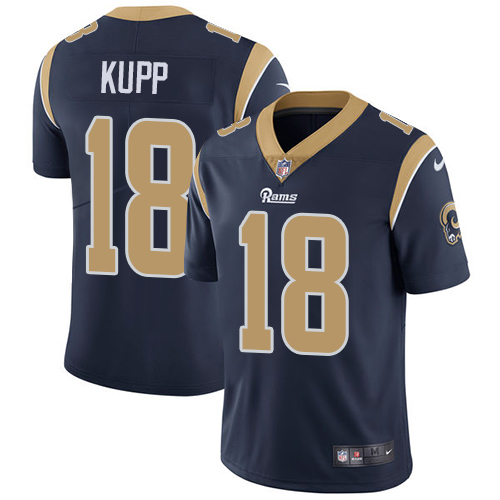 Nike Rams #18 Cooper Kupp Navy Blue Team Color Men's Stitched NFL Vapor Untouchable Limited Jersey Nike Rams #18 Cooper Kupp Navy Blue Team Color Men's Stitched NFL Vapor Untouchable Limited Jersey