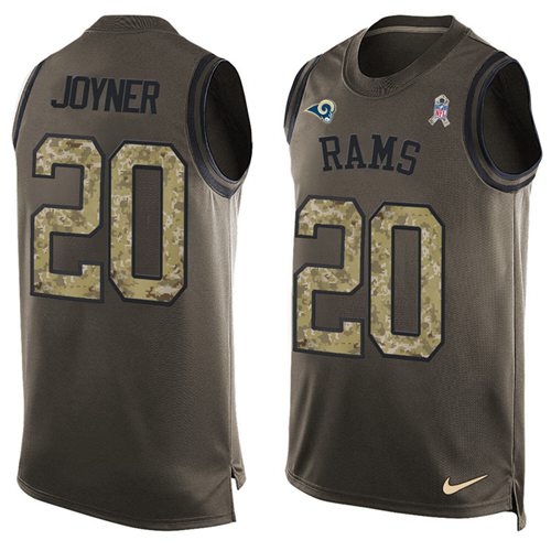 Nike Rams #20 Lamarcus Joyner Green Men's Stitched NFL Limited Salute To Service Tank Top Jersey Nike Rams #20 Lamarcus Joyner Green Men's Stitched NFL Limited Salute To Service Tank Top Jersey