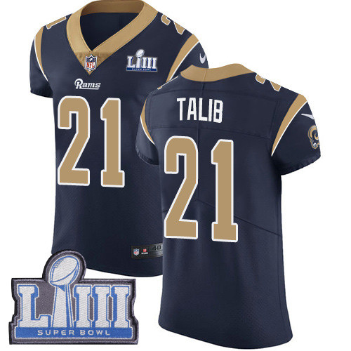Nike Rams #21 Aqib Talib Navy Blue Team Color Super Bowl LIII Bound Men's Stitched NFL Vapor Untouchable Elite Jersey Nike Rams #21 Aqib Talib Navy Blue Team Color Super Bowl LIII Bound Men's Stitched NFL Vapor Untouchable Elite Jersey