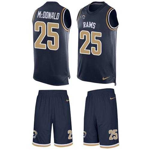 Nike Rams #25 T.J. McDonald Navy Blue Team Color Men's Stitched NFL Limited Tank Top Suit Jersey Nike Rams #25 T.J. McDonald Navy Blue Team Color Men's Stitched NFL Limited Tank Top Suit Jersey