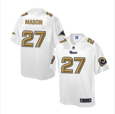 Nike Rams #27 Tre Mason White Men's NFL Pro Line Fashion Game Jersey