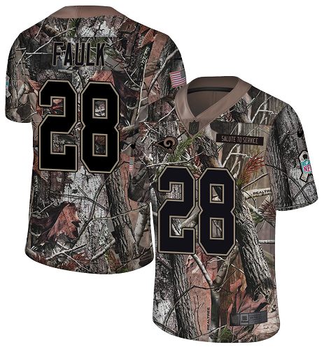 Nike Rams #28 Marshall Faulk Camo Men's Stitched NFL Limited Rush Realtree Jersey Nike Rams #28 Marshall Faulk Camo Men's Stitched NFL Limited Rush Realtree Jersey