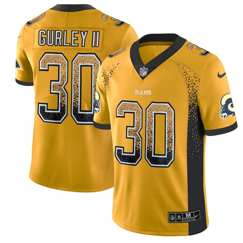 Nike Rams #30 Todd Gurley II Gold Men's Stitched NFL Limited Rush Drift Fashion Jersey Nike Rams #30 Todd Gurley II Gold Men's Stitched NFL Limited Rush Drift Fashion Jersey
