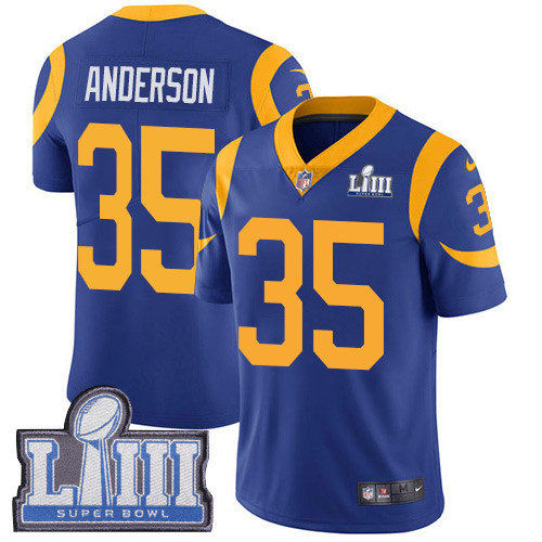Nike Rams #35 C.J. Anderson Royal Blue Alternate Super Bowl LIII Bound Men's Stitched NFL Vapor Untouchable Limited Jersey