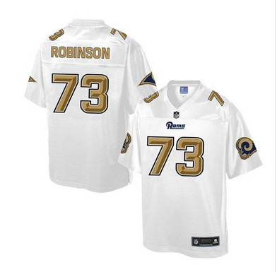 Nike Rams #73 Greg Robinson White Men's NFL Pro Line Fashion Game Jersey