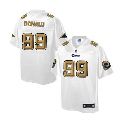 Nike Rams #99 Aaron Donald White Men's NFL Pro Line Fashion Game Jersey