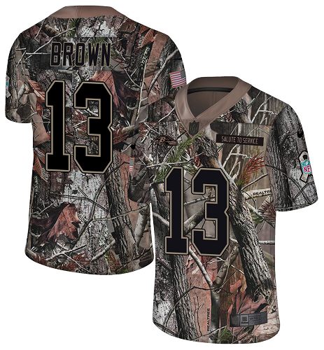 Nike Ravens #13 John Brown Camo Men's Stitched NFL Limited Rush Realtree Jersey