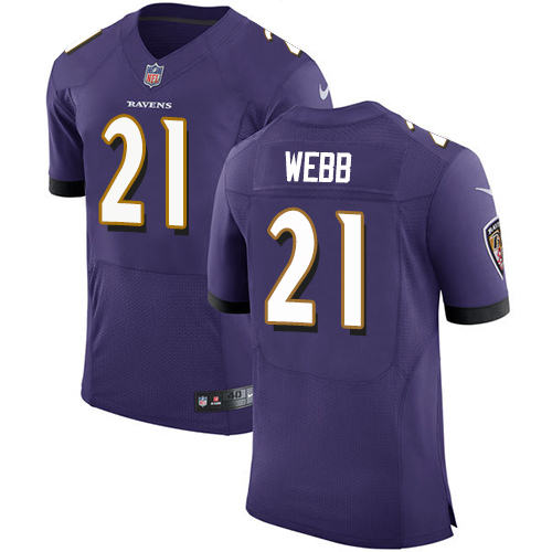 Nike Ravens #21 Lardarius Webb Purple Team Color Men's Stitched NFL Vapor Untouchable Elite Jersey