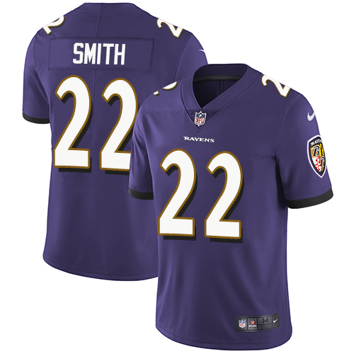 Nike Ravens #22 Jimmy Smith Purple Team Color Men's Stitched NFL Vapor Untouchable Limited Jersey Nike Ravens #22 Jimmy Smith Purple Team Color Men's Stitched NFL Vapor Untouchable Limited Jersey