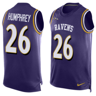 Nike Ravens #26 Marlon Humphrey Purple Team Color Men's Stitched NFL Limited Tank Top Jersey