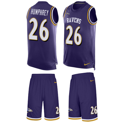 Nike Ravens #26 Marlon Humphrey Purple Team Color Men's Stitched NFL Limited Tank Top Suit Jersey