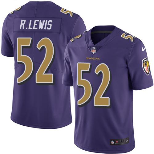 Nike Ravens #52 Ray Lewis Purple Youth Stitched NFL Limited Rush Jersey Nike Ravens #52 Ray Lewis Purple Youth Stitched NFL Limited Rush Jersey