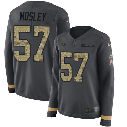 Nike Ravens #57 C.J. Mosley Anthracite Salute to Service