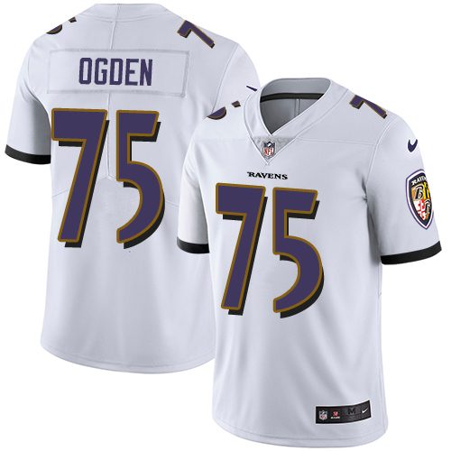 Nike Ravens #75 Jonathan Ogden White Men's Stitched NFL Vapor Untouchable Limited Jersey Nike Ravens #75 Jonathan Ogden White Men's Stitched NFL Vapor Untouchable Limited Jersey