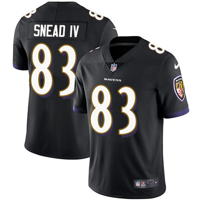 Nike Ravens #83 Willie Snead IV Black Alternate Men's Stitched NFL Vapor Untouchable Limited Jersey Nike Ravens #83 Willie Snead IV Black Alternate Men's Stitched NFL Vapor Untouchable Limited Jersey