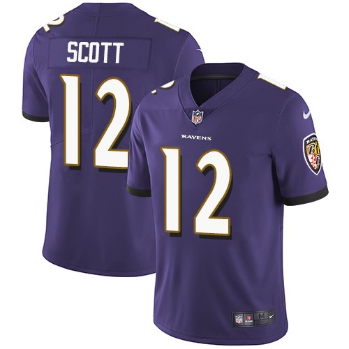Nike Ravens 12 Jaleel Scott Purple Vapor Untouchable Limited Jersey Nike Ravens 12 Jaleel Scott Purple Vapor Untouchable Limited Jersey