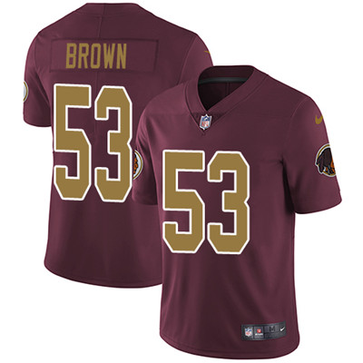 Nike Redskins #53 Zach Brown Burgundy Red Alternate Youth Stitched NFL Vapor Untouchable Limited Jersey