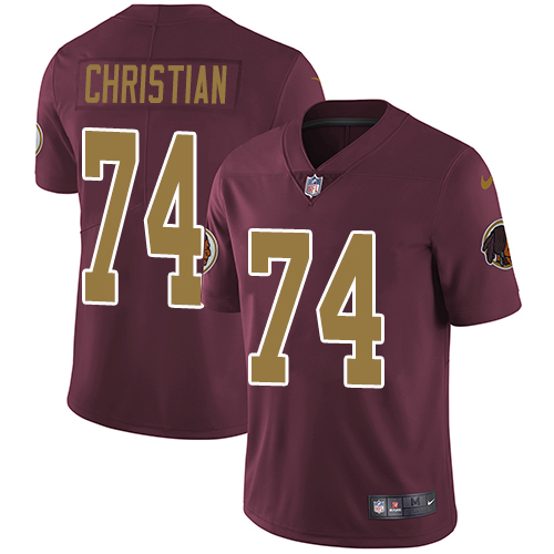 Nike Redskins #74 Geron Christian Burgundy Red Alternate Men's Stitched NFL Vapor Untouchable Limited Jersey Nike Redskins #74 Geron Christian Burgundy Red Alternate Men's Stitched NFL Vapor Untouchable Limited Jersey
